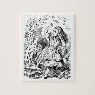 Vintage Alice in Wonderland, Speelkaarten Vliegen Legpuzzel