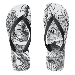 Vintage Alice in Wonderland Waterpijp Rups Teenslippers