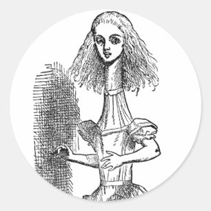 Vintage Alice's Abenteuer in Wonderland door Tenni Ronde Sticker