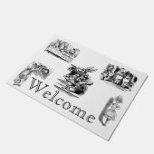 Vintage Alice's Adventures in Wonderland Deurmat (Schuin)