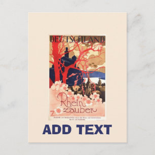 Vintage allemand, modifier le texte Carte postale