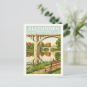 Vintage Allentown  Pennsylvania Briefkaart (Staand voorkant)