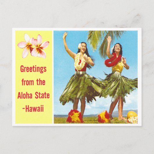 Vintage Aloha Briefkaart (Voorkant)