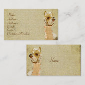 Vintage Alpaca Gold Visitekaartje (Voorkant / Achterkant)