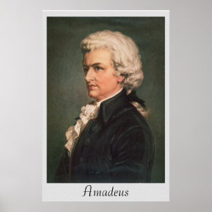 Vintage Amadeus Réimpression 36 x 24 Poster