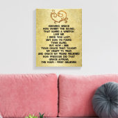 Vintage Amazing Grace Hymn Canvas Afdruk (Insitu (Woonkamer))