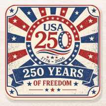 Vintage America 250 Coaster Patriottisch USA