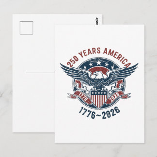Vintage America 250 Eagle Zegel – 1776-2026 Briefkaart
