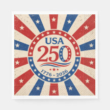Vintage America 250 Napkins Patriotic USA Party 