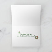 'Vintage Americana Kerstmis' Kaart - Ouderwets (Binnen)