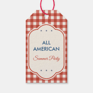 Vintage Americana Patriottische Gift Tag Cadeaulabel