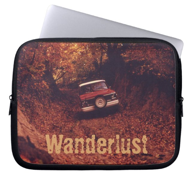 Vintage Americana Wanderlust Laptop Sleeve (Voorkant)