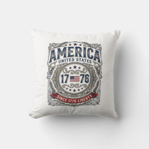 Vintage Amerika 1776 Patriottische Vrijheid Kussen