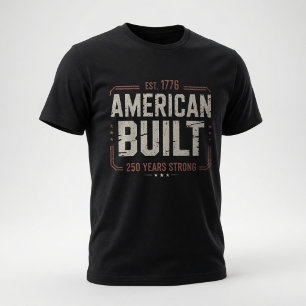Vintage Amerikaans Gebouwd 250 Jaar Sterk Patrioti T-shirt