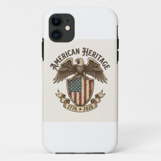 Vintage Amerikaanse Adelaar Schild 2026 Semiquince iPhone 11 Hoesje