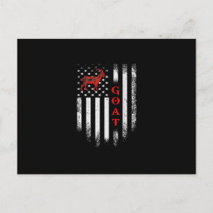 Vintage Amerikaanse Vlag Geit Uitnodiging Briefkaart