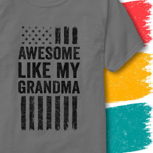 Vintage Amerikaanse Vlag Geweldig Net Als Mijn Oma T-shirt