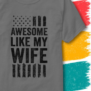 Vintage Amerikaanse Vlag Geweldig Net Als Mijn Vro T-shirt