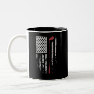 Vintage Amerikaanse Vlag Golfclub Cadeau Golfer Tweekleurige Koffiemok
