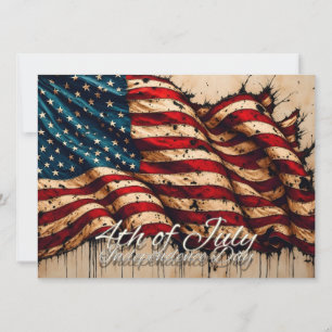 Vintage Amerikaanse vlag kunst voor 4 juli