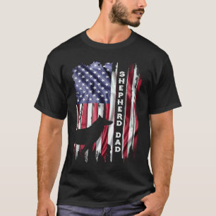 Vintage Amerikaanse Vlag Trotse Duitse Herdershond T-shirt