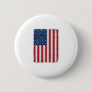 Vintage Amerikaanse Vlag Vector T-shirt Desi Ronde Button 5,7 Cm