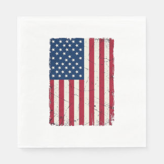 Vintage Amerikaanse Vlag Vector T-shirt Desi Servet