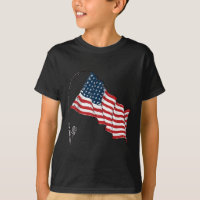 Vintage Amerikaanse Vlag Vissen Hengel Visliefhebb