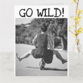 VINTAGE AMI FUNNY VÉLO D'ANNIVERSAIRE CARTES DE RÉ (Fleur jaune)