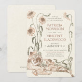 Vintage Amour Couple Mariage campagnard Invitation (Devant / Derrière)