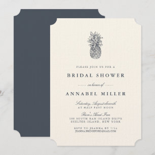 Vintage ananas Bridal Shower Kaart
