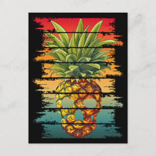 Vintage Ananas Schedel  Briefkaart
