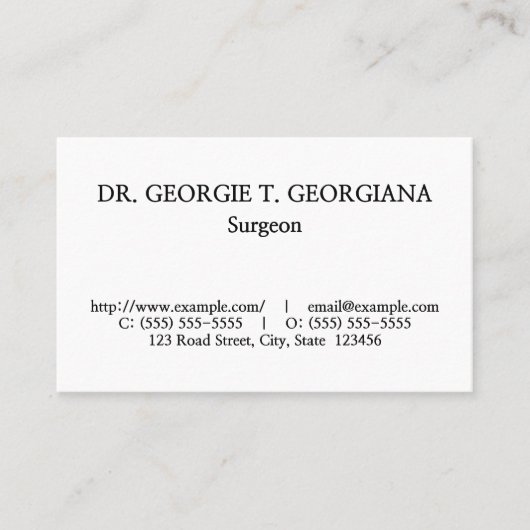 Vintage, ancien et Carte de visite classique (Devant)