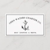 Vintage Ancre Marina Carte de visite blanc (Devant)