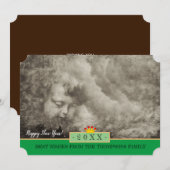 Vintage Ange et Bonne Année! Carte /20XX (Devant / Derrière)