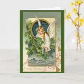 Vintage Angel Bonne Carte de Noël (Fleur jaune)