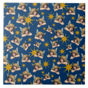 Vintage Angel Gepersonaliseerd Tegeltje