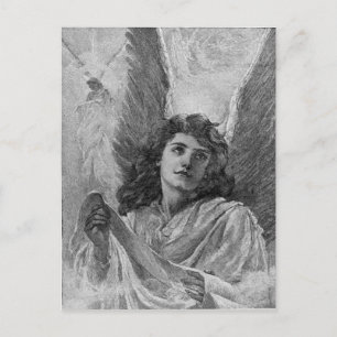 Vintage Angel-kerstgroeten Feestdagenkaart