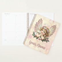 Vintage Angel Planner Personalize with Your Name"