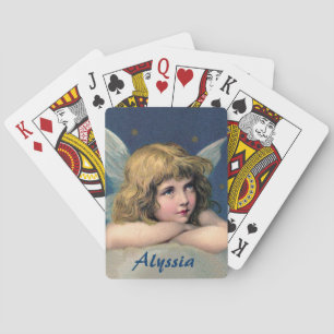 Vintage Angel Playing Cards Add Your Name Speelkaarten