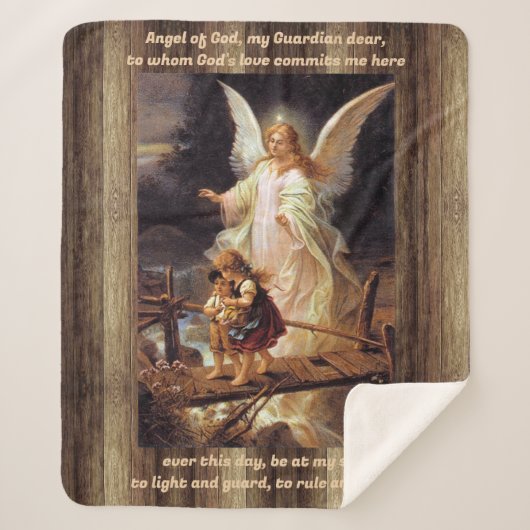 Vintage Angel Sherpa Deken (Voorkant)