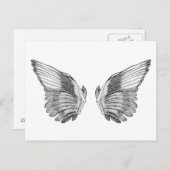 Vintage Angel Wings Briefkaart (Voorkant / Achterkant)