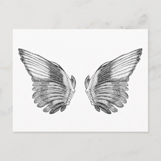 Vintage Angel Wings Briefkaart (Voorkant)