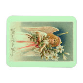 Vintage Angel With Lilies Easter Magneet (Horizontaal)