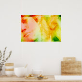 Vintage Angelic Statue Face Grunge Poster (Keuken)