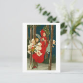 Vintage Angels bij nachtkaartje Briefkaart (Staand voorkant)