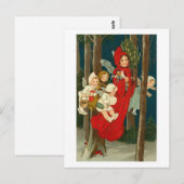 Vintage Angels bij nachtkaartje Briefkaart (Voorkant / Achterkant)
