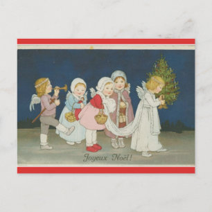 Vintage Angels Joyeux Noel Briefkaart