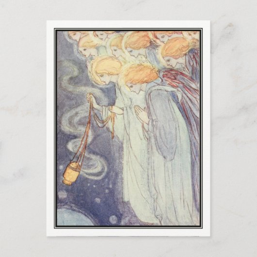 Vintage Angels van Florence Harrison Briefkaart (Voorkant)