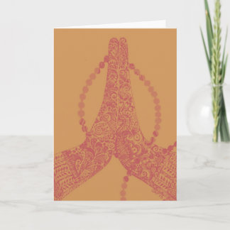 Vintage Anjali Mudra Mehndi Notecard - Spatie Kaart